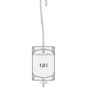   Sauer-csuti lábzsák 711.2445 1 L 45 cm összekötő csővel