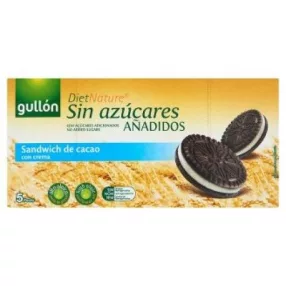   Gullón diabetikus cukormentes kakaós keksz krém töltelékkel (oreo) 210 gr