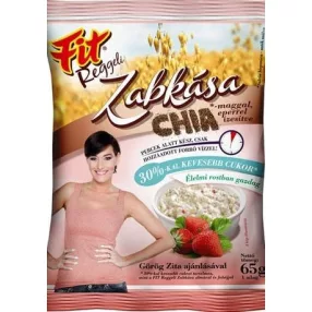 Fit reggeli zabkása chia mag eper ízesítéssel 65 gr