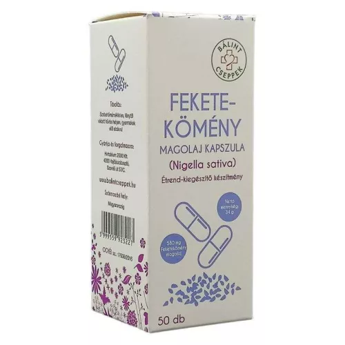 FEKETEKÖMÉNY KAPSZULA 50 DB-OS 580MG FEKETEKÖMÉNY MAGOLAJ