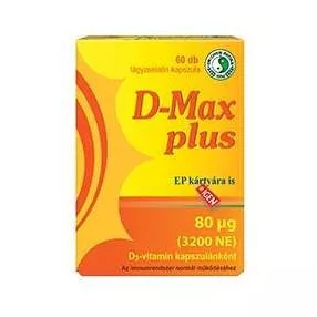   Dr.chen d-max plus D3 vitamin kapszula 3200 ne 60 db-os (immunrendszer normál működésére)