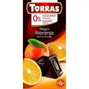   Torras narancsos étcsokoládé hozzáadott cukor nélkül 75 gr (gluténmentes)