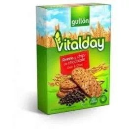 Gullón vitalday zabpelyhes keksz csokidarabokkal 240 gr