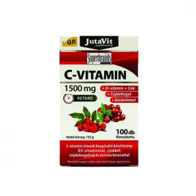   Jutavit C-vitamin 1500 mg tabletta 100 db (csipkebogyó + D-vitamin + acerola)