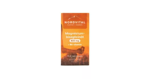 NORDVITAL MAGNÉZIUM BISZGLICINÁT 800 MG + B6 VITAMIN 90 DB