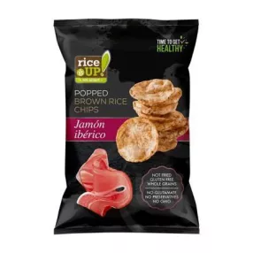   Rice up teljes kiőrlésű barna rizs chips ibériai sonka ízű 60gr (gluténmentes)