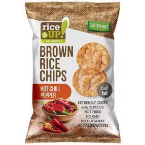   Rice up teljes kiőrlésű barna rizs chips 60 gr chili (gluténmentes)