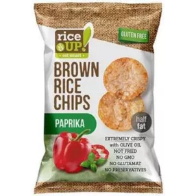   Rice up teljes kiőrlésű barna rizs chips 60 gr paprikás (gluténmentes)