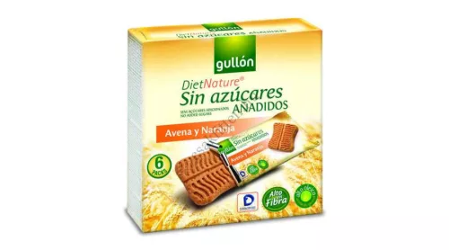 Gullón snack zabos narancsos szelet hozzáadott cukor nélkül,édesítőszerrel 144gr