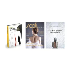   A hátam mögött című könyv+scoli magazin+gerincferdülés könyv
