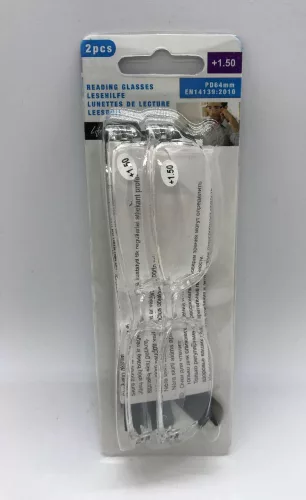 Olvasószemüveg +1,50 dioptria 2 darabos