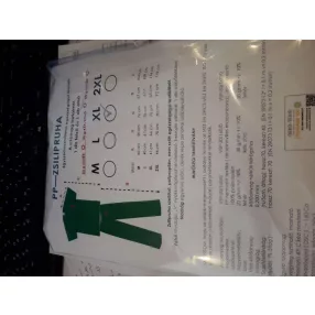 Zsilipruha M-es fehér kötős nadrág v nyaku felső 50 gr