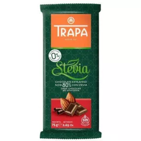 Trapa stevia noir 80% steviás étcsokoládé 75 gr