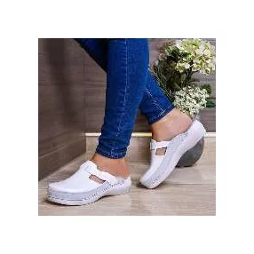 Batz Flower comfort női papucs fehér, fekete 36-41