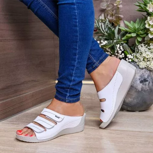Batz Olga 39 comfort női papucs fehér