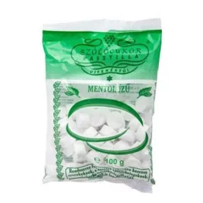 Szőlőcukor pasztilla mentolos 100 gr újfehértói