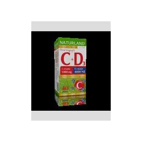   NATURLAND C-VITAMIN 1000MG + D3 VITAMIN 4000 NE TABLETTA 40 DB