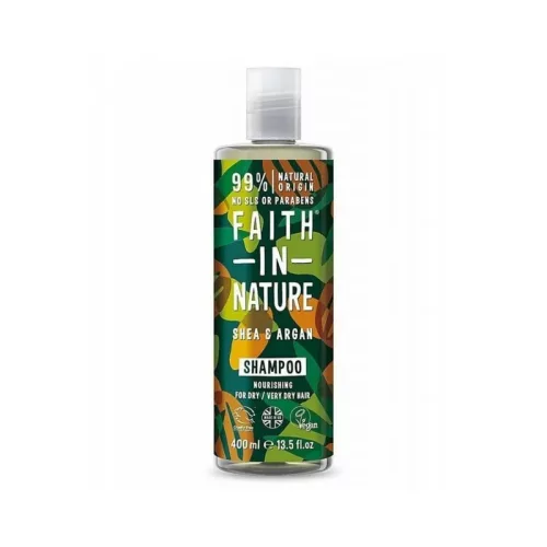 SHEA VAJ ÉS ARGÁN OLAJ SAMPON 400ML (FAITH IN NATUR) MINDEN HAJTÍPUSRA