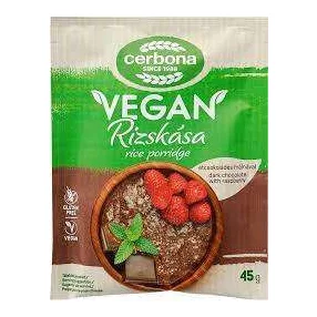 CERBONA VEGÁN RIZSKÁSA ÉTCSOKI-MÁLNA 45 GR