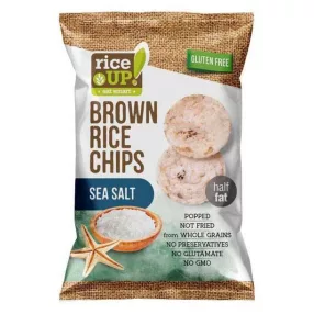   RICE UP TELJES KIŐRLÉSŰ BARNA RIZS CHIPS 60 GR TENGERI SÓS (GLUTÉNMENTES)