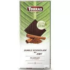 TORRAS STEVIA FAHÉJAS ÉTCSOKOLÁDÉ HOZZÁADOTT CUKOR NÉLKÜL 125 GR GM