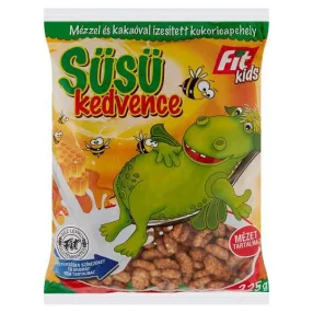   FIT KIDS SÜSÜ KEDVENCE KUKORICAPEHELY MÉZZEL ÉS KAKAÓVAL 225 GR GLUTÉNMENTES