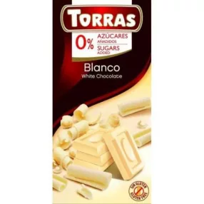   TORRAS FEHÉRCSOKOLÁDÉ HOZZÁADOTT CUKOR NÉLKÜL 75 GR (GLUTÉNMENTES)