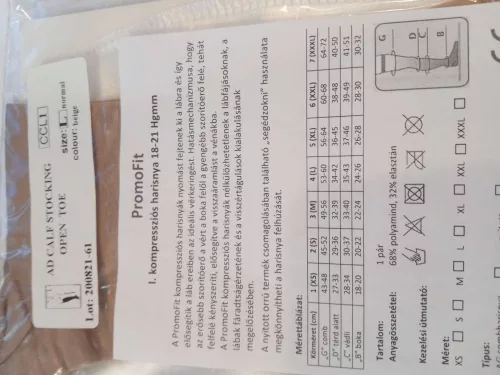PROMOFIT AD XXL-ES I KOMPRESSZIÓS NYITOTT TÉRDHARISNYA NATÚR