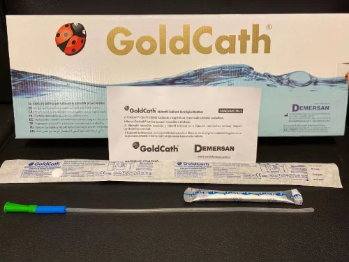 DEMERSAN GOLDCATH 14 CH EGYSZER HASZNÁLATOS FÉRFI 40 CM HIDROFIL KATÉTER