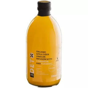   DETO BIO SZŰRETLEN ALMAECET FÚZIÓ KURKUMA+FAHÉJ ANYAECETTEL 5% 500 ML BIO, GM. CM.