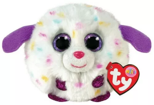 TY PUFFIES PLÜSS FIGURA MUNCHKIN FEHÉR KUTYA