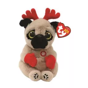TY BOOS PLÜSSFIGURA 15 CM MITTENS BARNA KUTYA