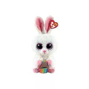 TY BOOS PLÜSSFIGURA 15 CM SUNDAY FEHÉR NYUSZI KOSÁRRAL