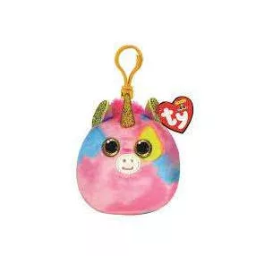   TY SQUISH_A_BOOS PLÜSSFIGURA CLIP 8,5 CM FANTASIA SOKSZÍNŰ UNIKORNIS