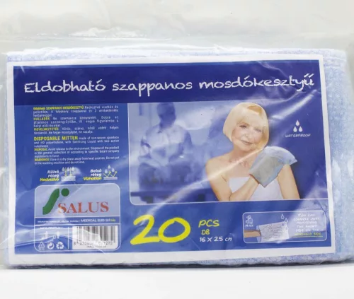 1SALUS MOSDATÓ KESZTYŰ SZAPPANOZOTT 20 DB/CSOM
