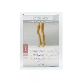   Sanyleg AG I-es Kompressziós 70 Den Csipkés Comtőig érő Harisnya 10-14 Hgmm Bézs-Fekete S-XL méretek B13