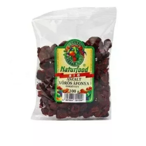 NATURFOOD BIO ASZALT VÖRÖSÁFONYA 100 GR