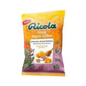 RICOLA MÉZES ALPESI ZSÁLYA GYÓGYNÖVÉNYES CUKORKA 75 GR