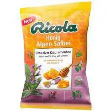 RICOLA MÉZES ALPESI ZSÁLYA GYÓGYNÖVÉNYES CUKORKA 75 GR