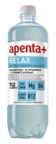 APENTA + RELAX FEKETERIBIZLI VÖRÖSÁFONYA ÍZŰ SZÉNSAVMENTES 750 ML