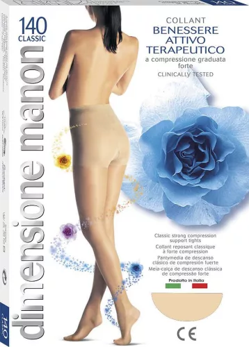 MANON CLASSICO 3-AS 140 DEN HARISNYANADRÁG 18-22 MMHG CHIARO (BÉZS)