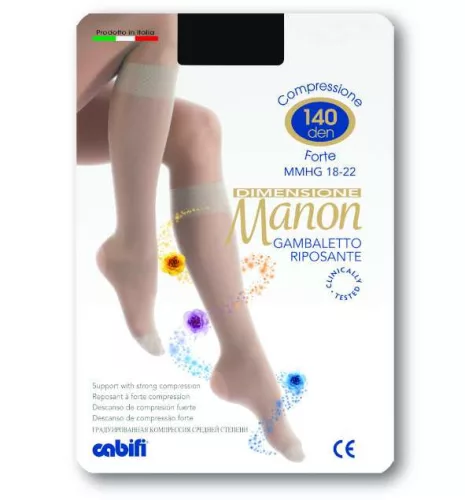 MANON GAMB XXL 140 DEN TÉRDHARISNYA 18-22 MMHG FEKETE (NERO) 76-90KG