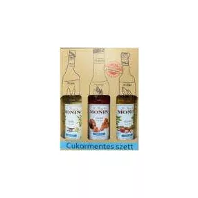 MONIN CUKORMENTES KÁVÉ SZETT SZIRUP 3 X 250 ML KARAMELL