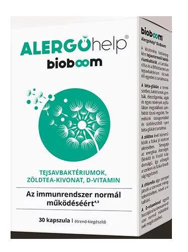 BIOBOOM ALERGOHELP ÉTRENDKIEGÉSZÍTŐ KAPSZULA 30 DB-OS (IMMUNRENDSZER NORMÁL MŰKÖDÉSÉRE)