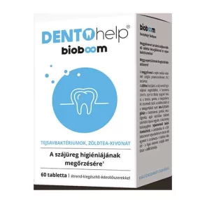  BIOBOOM DENTOHELP ÉTRENDKIEGÉSZÍTŐ 60 DB-OS (A SZÁJÜREG HIGIÉNIÁJÁNAK MEGŐRZÉSÉRE)
