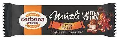 Cerbona mézeskalács ízű müzliszelet, tejszín ízű bevonótalppal 20 g
