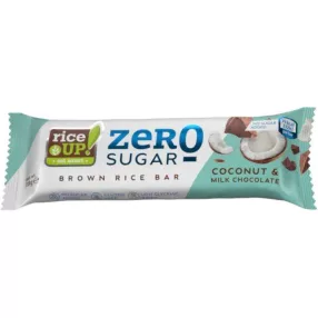   RICE UP ZERO BARNA RIZSSZELET KÓKUSZ TEJCSOKOLÁDÉ 18 GR (GLUTÉNMENTES)