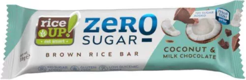 RICE UP ZERO BARNA RIZSSZELET KÓKUSZ TEJCSOKOLÁDÉ 18 GR (GLUTÉNMENTES)