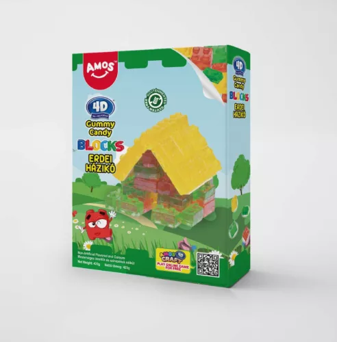 AMOS ÉPÍTHETŐ 4D GUMICUKOR ERDEI HÁZIKÓ 420 GR GLUTÉNMENTES