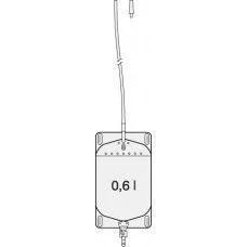 Sauer-csuti lábzsák 710.1445 0,6 L 15 cm összekötő csővel